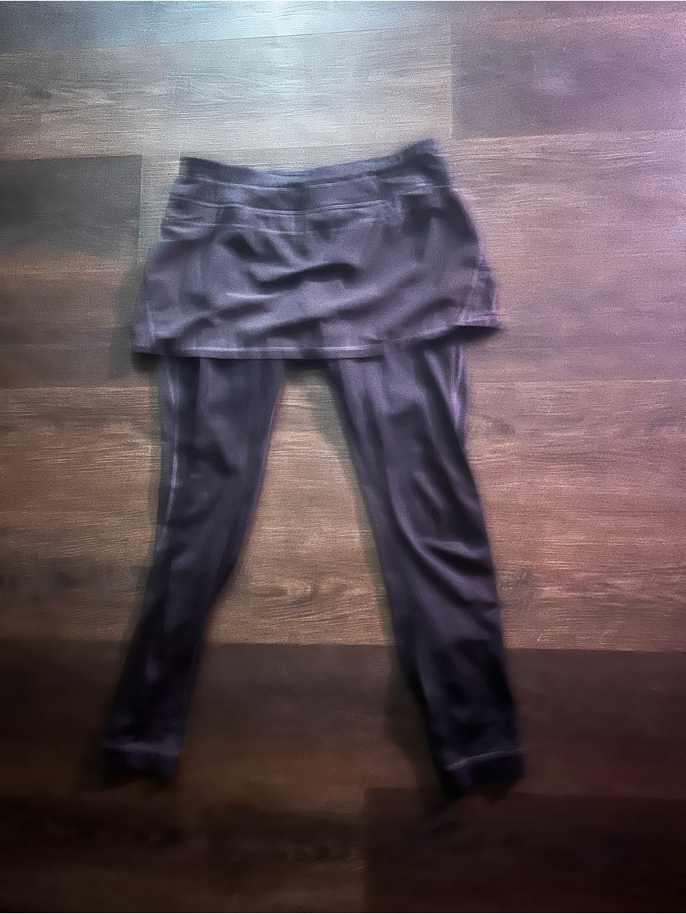 Athleta Black Skirted Running Leggings